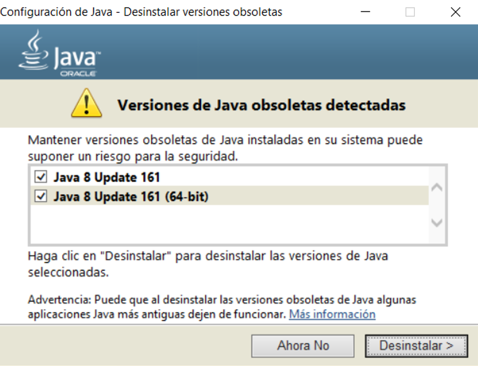 Mantener versiones anteriores de Java